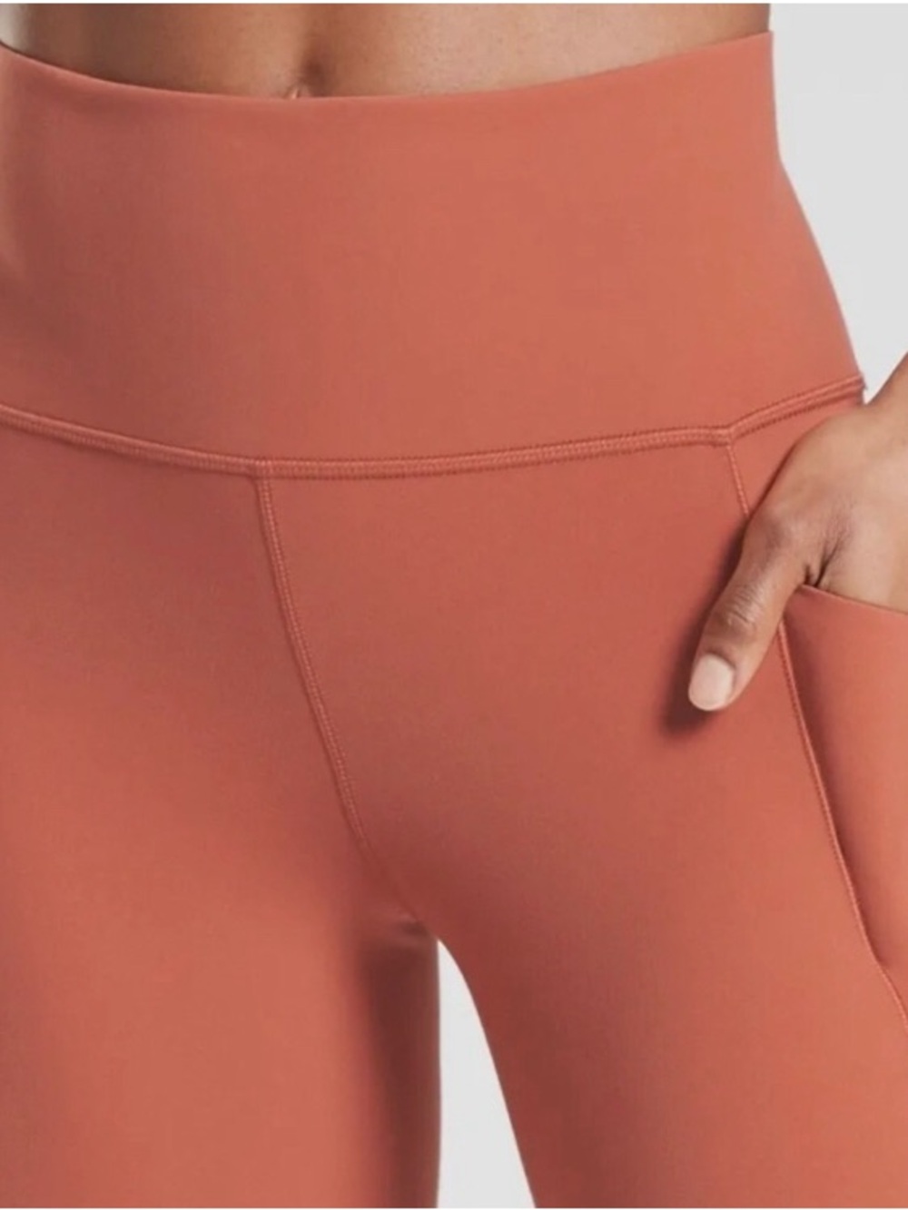Athleta Salutation Stash Pocket Tight in Etruscan Red